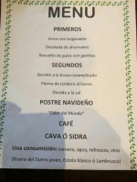 Asador Calar Del Mundo menu