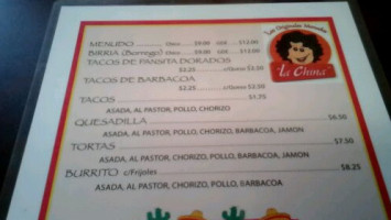 Menudos La China menu