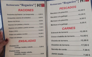 Parrillada Regueiro menu