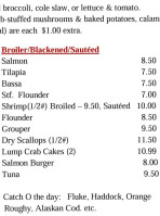 Pistol Pete's Seafood Llc menu