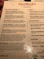 Gloria's Latin Cuisine menu