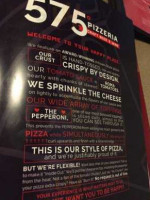 575 Pizzeria menu