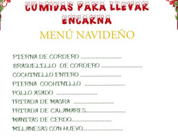 La Cocina De Encarna menu