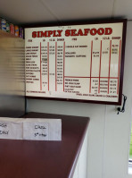 Simply Seafood menu