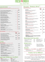 Fresh To Order menu