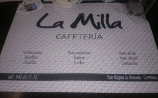 La Milla menu