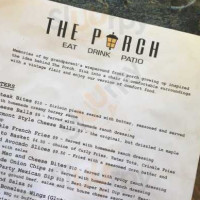 The Porch menu