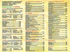 The Spice Kitchen menu