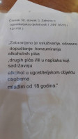 Slasticarnica Dora menu