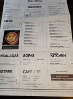 Paloma De Tapas menu