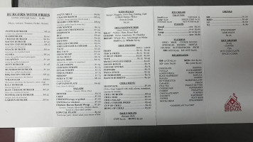 Snack Shack menu