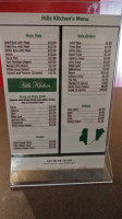 Hills Kitchen menu