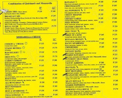 Alberto's Pizza menu