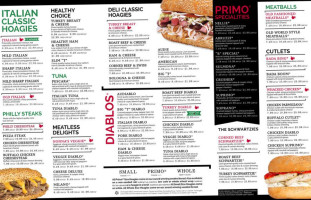 Primohoagies menu