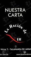 La Ración De Xer menu