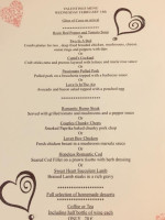 The Sands Bistro menu