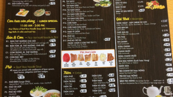 Pho Dien 1960 menu