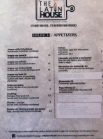 The Latin House menu