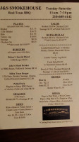 J&s Smokehouse menu