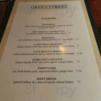 Green Street Grill menu