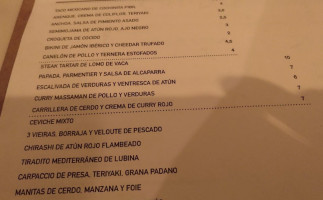 Crudo Taberna Gastronomica menu