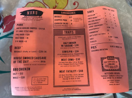 Salvage Bbq Smokehouse menu