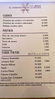 Chiringuito La Piscina menu