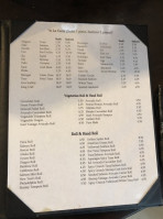 Samurai Japanese menu