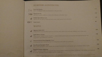 Quills menu