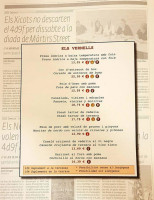 Mussonades menu