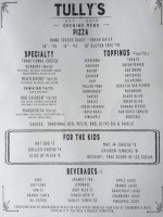 Tully's menu