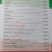 Prunelli Di Fiumorbu menu