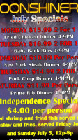 Terrible's Roadhouse Casino menu