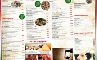 Dante's Pizza menu