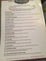 Thailicious menu