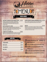 Hidden Cuisine menu