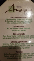 Amarano Burbank menu