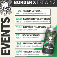 Border X Brewing food