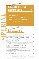 The Imperial menu