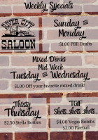 River City Saloon menu