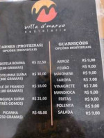 Villa D'marco Costelaria menu