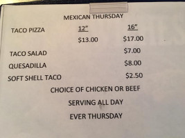 Z Place 2 Be menu