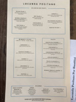 Locanda Positano menu