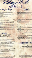 Village Walk Grill menu