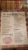 Secret Garden Tea Room menu