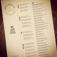 Kate's Cheese Co menu