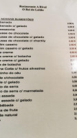 Restaurante A Rival menu