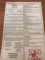 Little Toad Creek Brewery Distillery Las Cruces menu