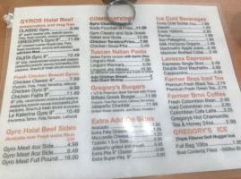 Gregory's Gyro Rotisserie menu