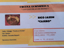 Cocina Economica Las Cazuelas menu